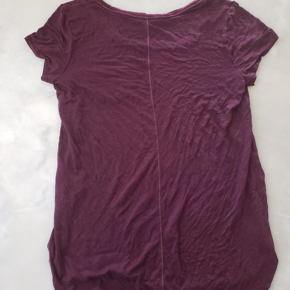 White House Black Market Burgundy Shirt - Picture 2 of 3